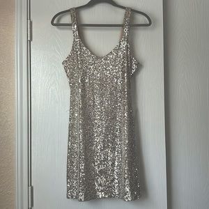Eyeshadow/Maurices Champagne Sequin Mini Dress XS